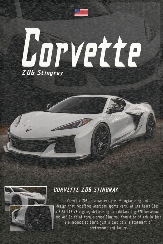NitroCorsa Corvette Z06 Dekor Halı