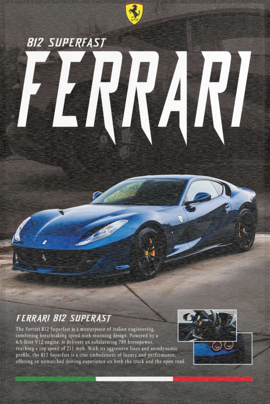 NitroCorsa Ferrari SF 812 Dekor Halı