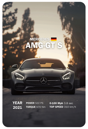 NitroCorsa Mercedes AMG GT S Dekor Halı